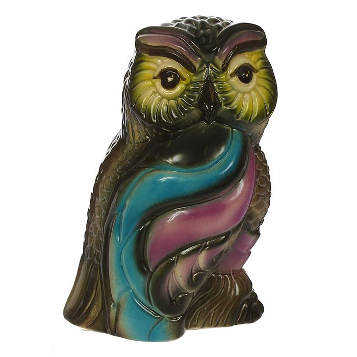 Копилка "Цветная сова" глянец