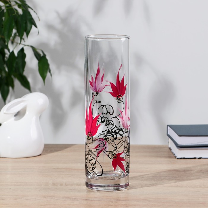 Ваза Flora "Венеция", розовые цветы