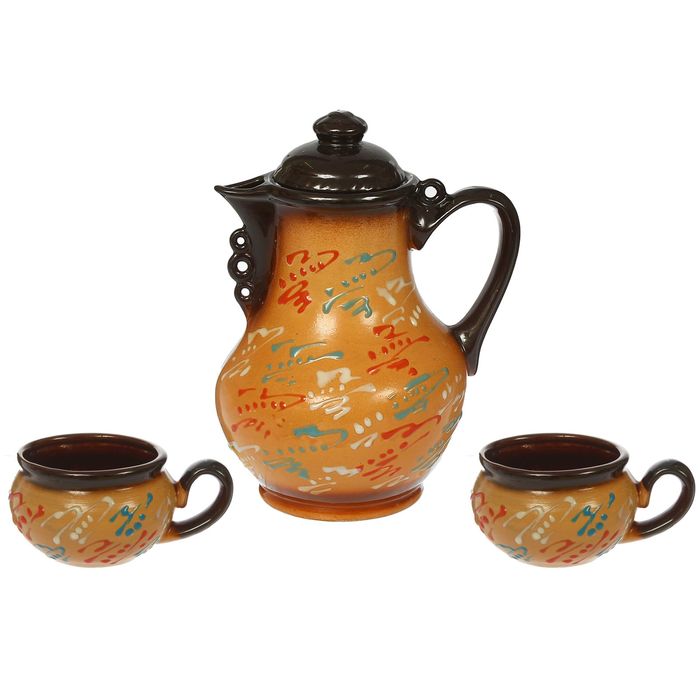 Молочный набор "Пестровка" 3 предмета, 1,7 л/ 0,35 л