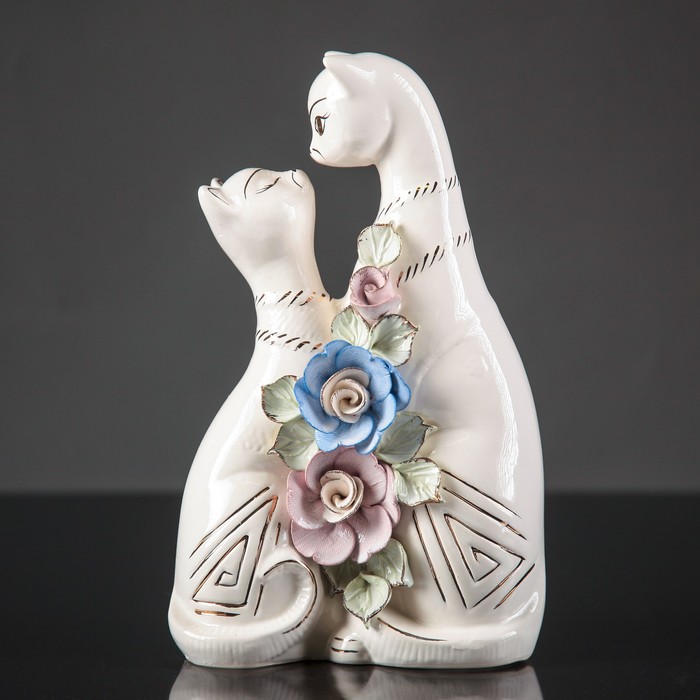 Сувенир "Коты египетские" золото, лепка