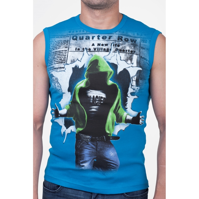 Майка мужская арт.0351, цвет бирюзовый, р-р XL