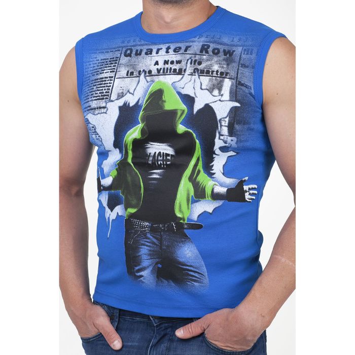 Майка мужская арт.0351, цвет василёк, р-р L