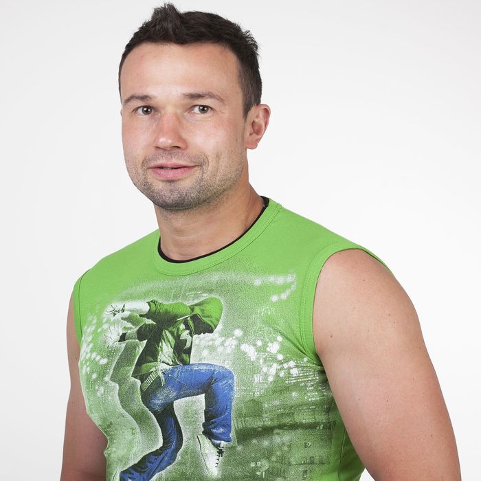 Майка мужская арт.0350, цвет зелёный, р-р M