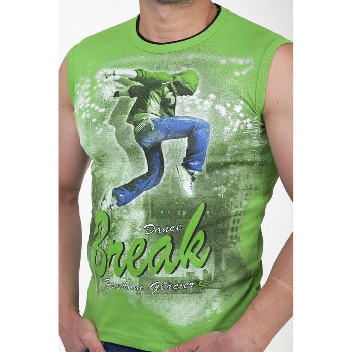 Майка мужская арт.0350, цвет зелёный, р-р M