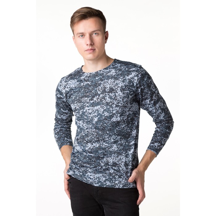 Джемпер мужской, цвет камуфляж серый, размер 50