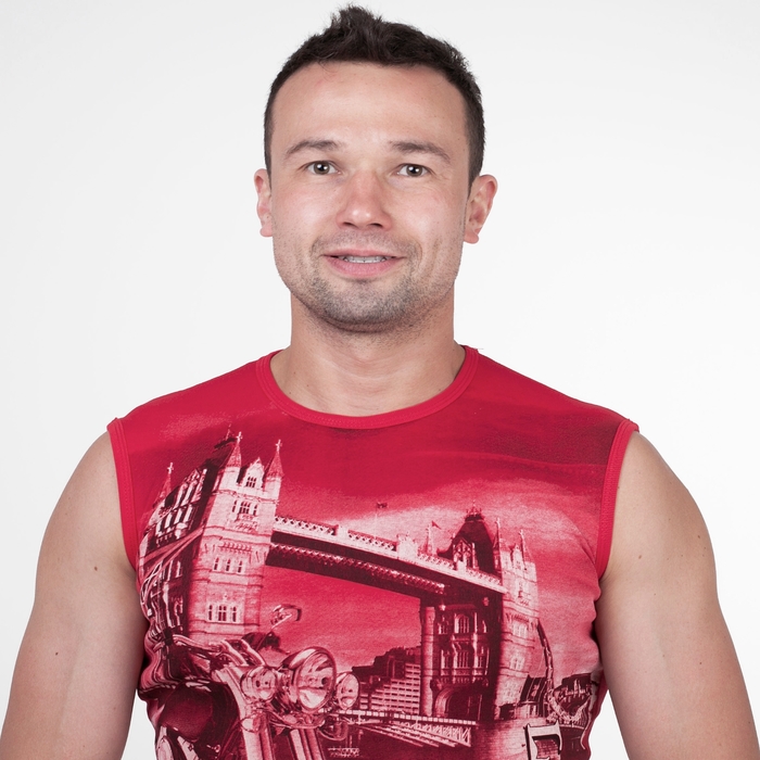 Майка мужская арт.0371, цвет красный, р-р M