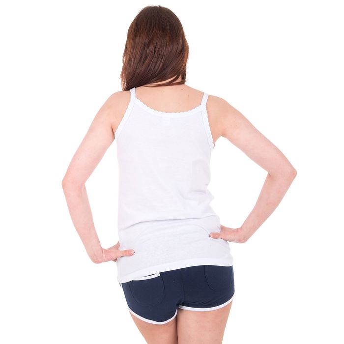 Майка женская, цвет белый, размер 52