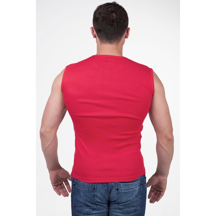 Майка мужская арт.0371, цвет красный, р-р XL