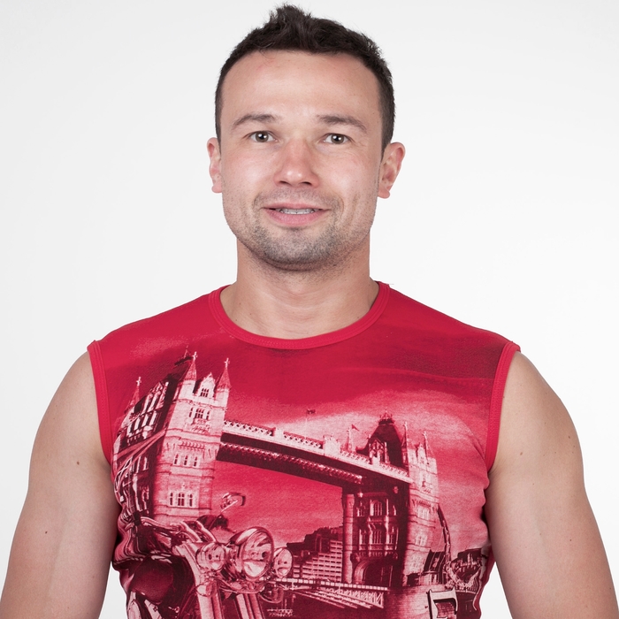 Майка мужская арт.0371, цвет красный, р-р XL