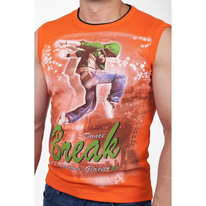 Майка мужская арт.0350, цвет оранжевый, р-р L