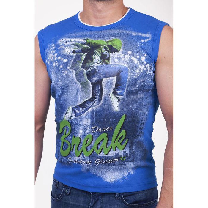 Майка мужская арт.0350, цвет василёк, р-р XL