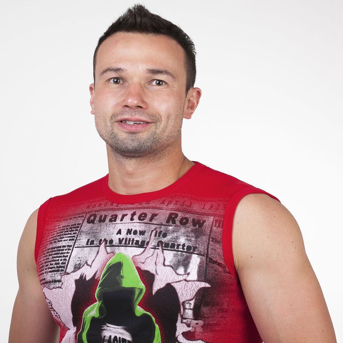 Майка мужская арт.0351, цвет красный, р-р L