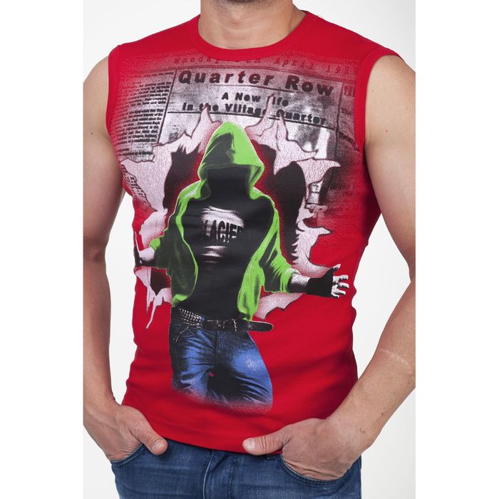 Майка мужская арт.0351, цвет красный, р-р L