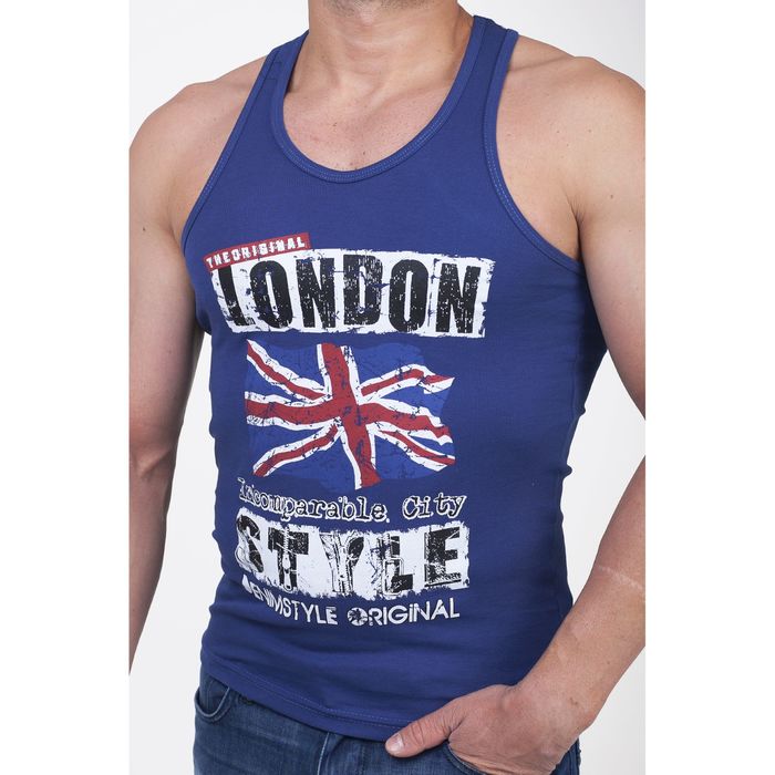 Майка мужская арт.613, цвет джинс, р-р L