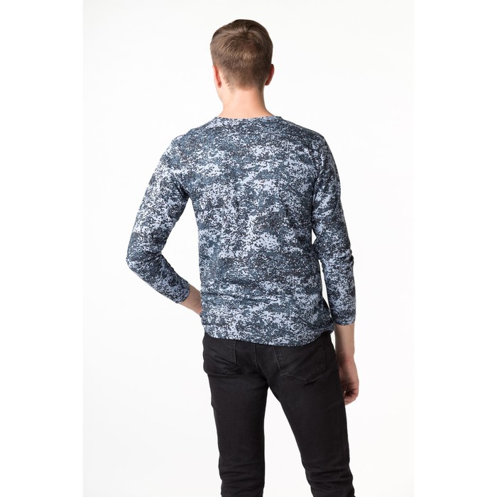 Джемпер мужской, цвет камуфляж серый, размер 54