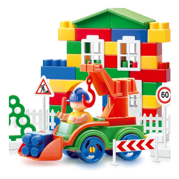 Конструктор "Стройка", 50 деталей