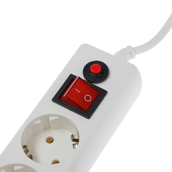 Сетевой фильтр "Гарнизон" ЕНW-6, 1.8 м, 6 розеток, белый