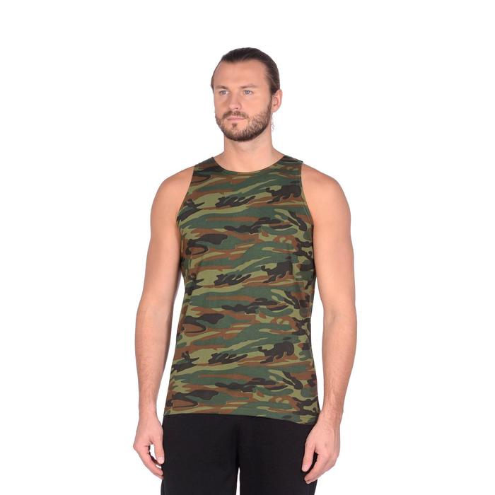 Майка мужская, размер 50, цвет зелёный камуфляж