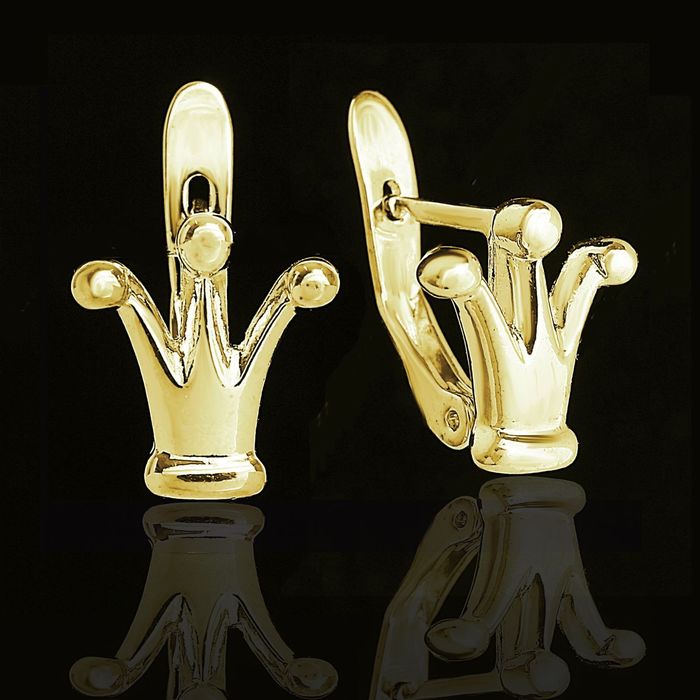 Серьги "Принцесска", цвет золотой