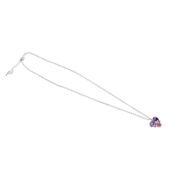 Кулон "Коллаж", цветной в черненом серебре