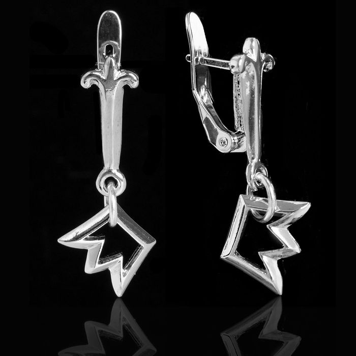 Серьги "Берналь", цвет серебряный