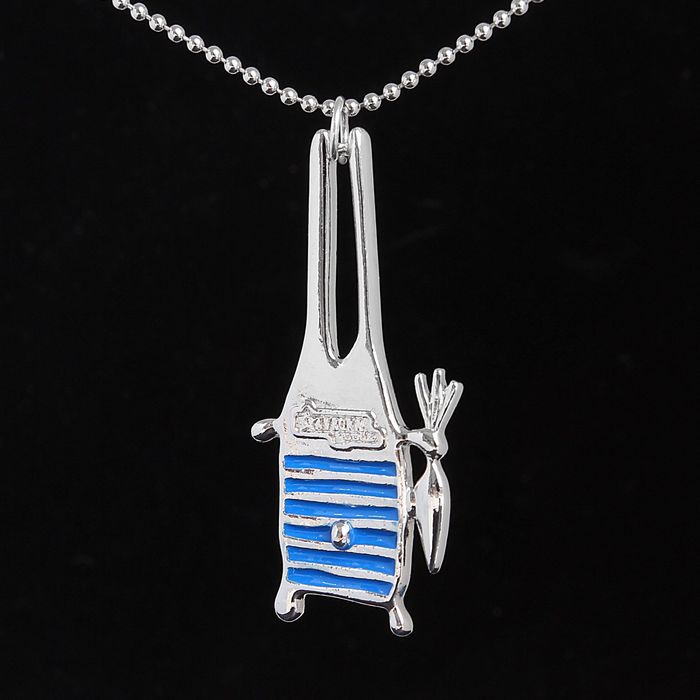 Кулон "Зайча", цвет голубой в серебре