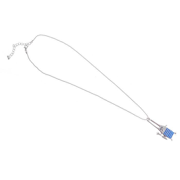 Кулон "Зайча", цвет голубой в серебре