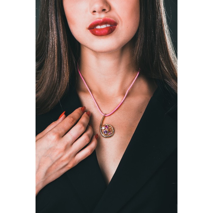 Кулон "Сорбе", цветной в золоте