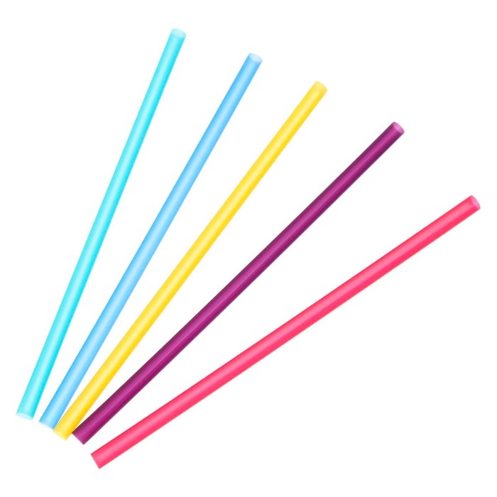 Набор трубочек для алкококтейлей 5х140 мм Mini, цветные, 100 шт в упаковке