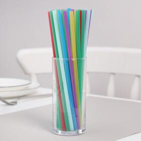 Набор одноразовых трубочек для коктейля Fresh, 0,7×21 см, 250 шт, цвет МИКС Ош