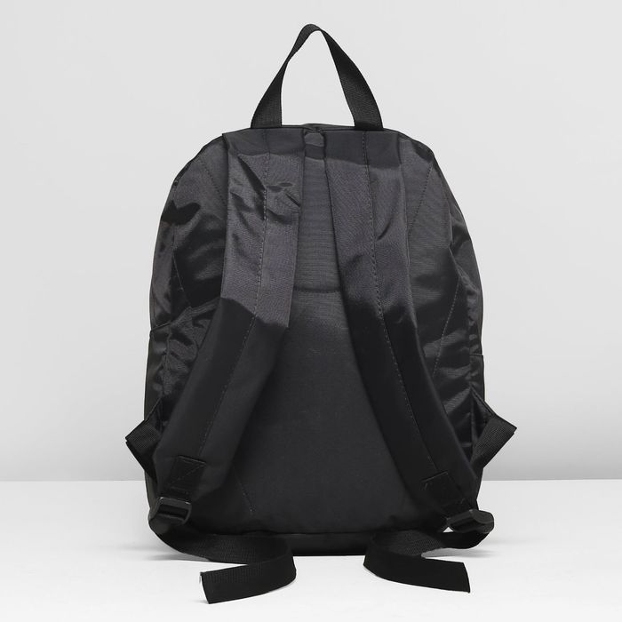 Рюкзак молодёжный на молнии, 2 отдела, 2 наружных кармана, чёрный