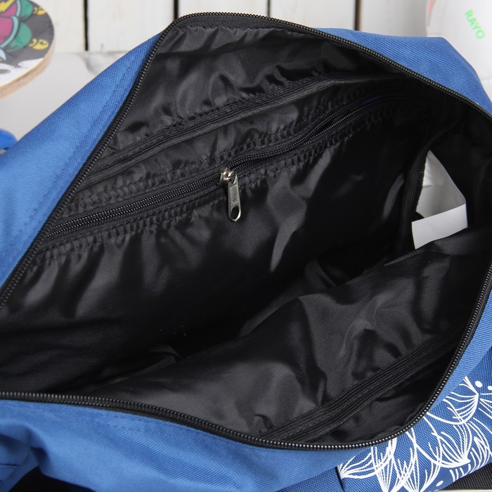 Сумка спортивная на молнии, 1 отдел, 1 наружный карман, цвет синий