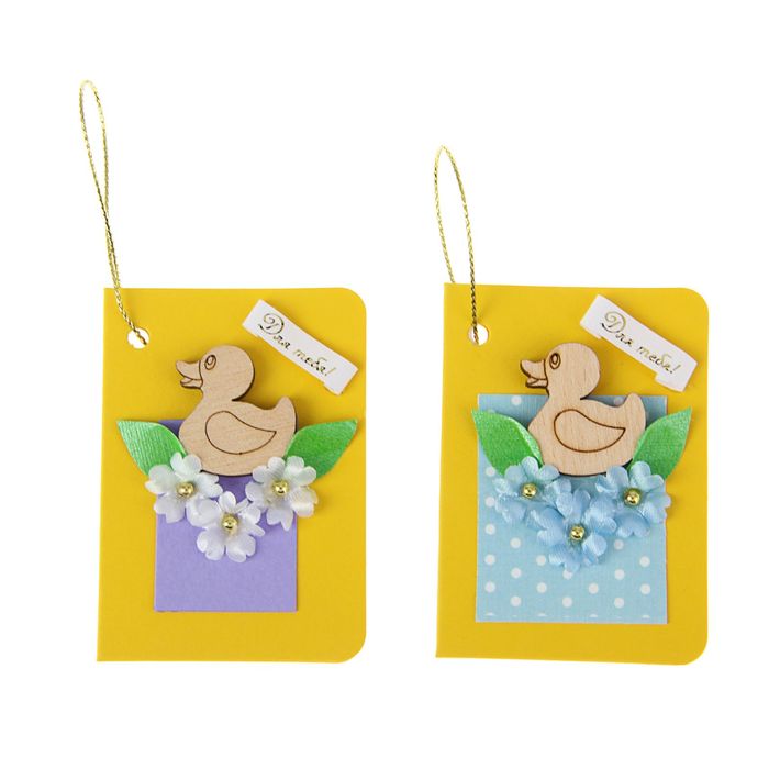 Открытка-мини ручной работы "Для тебя!" , накладные элементы, микс