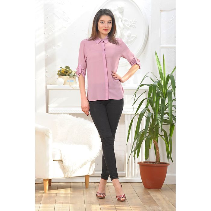 Блуза, размер 48, рост 164 см, цвет цикламен (арт. 4887а)