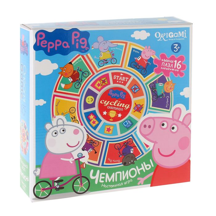 Настольная игра "Свинка Пеппа: Чемпионы" + мини-пазл на 16 элементов