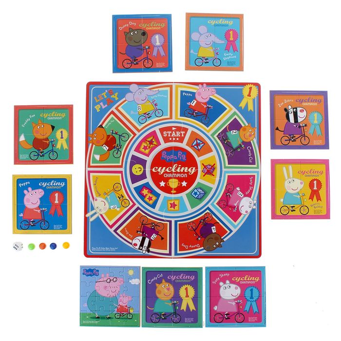 Настольная игра "Свинка Пеппа: Чемпионы" + мини-пазл на 16 элементов