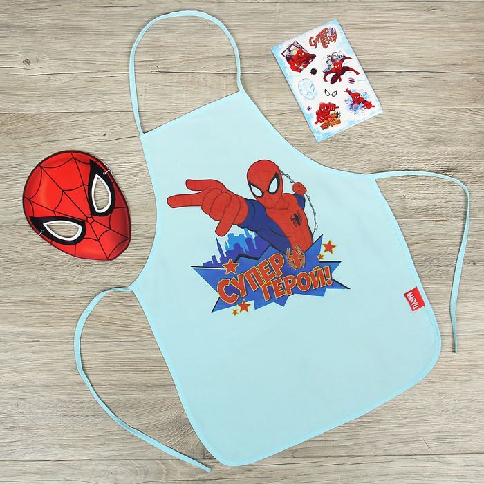 Набор для мальчиков "Супергерой", Человек-Паук, фартук+доп.элементы, текстиль, бумага