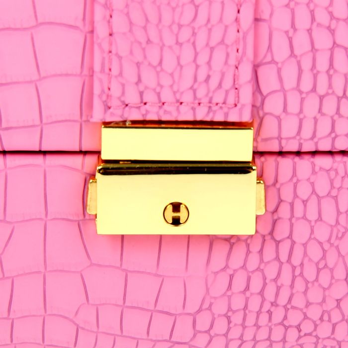 Шкатулка под бижутерию "Стиль" розовая