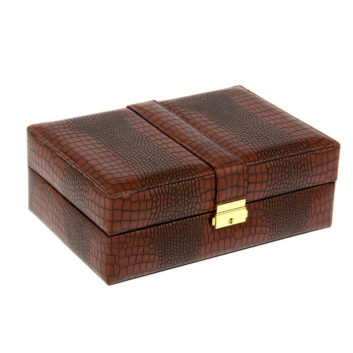 Шкатулка под бижутерию "Стиль" кофейная