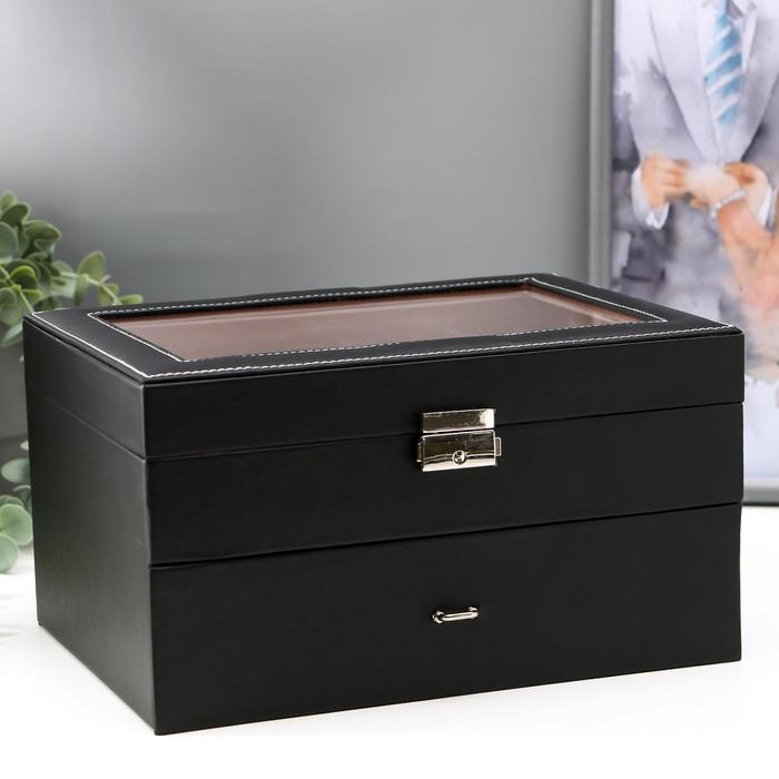 Двойная шкатулка под часы "Тёмная ночь", 20 делений