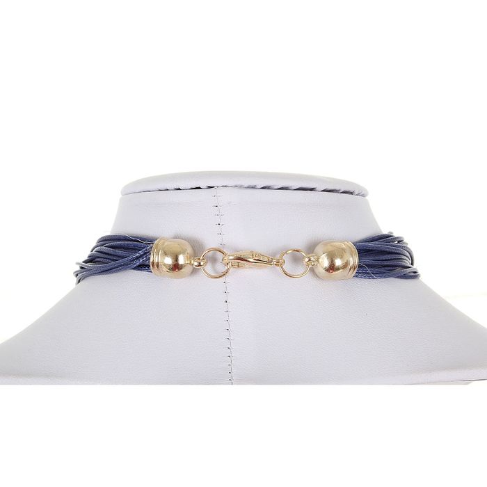 Бусы "Дары моря", цвет радужно-синий в золоте