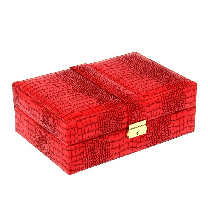 Шкатулка под бижутерию "Стиль" красная