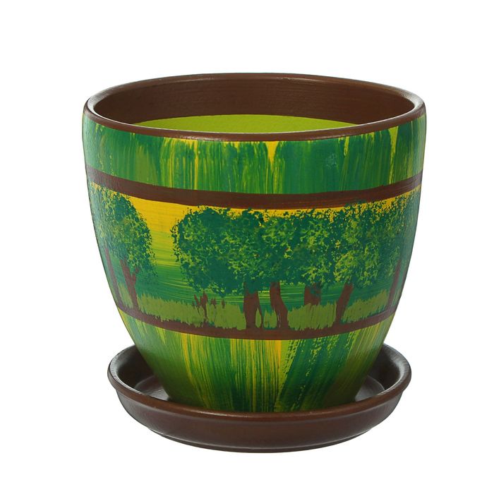 Кашпо "Роща" зелёное 2,4 л