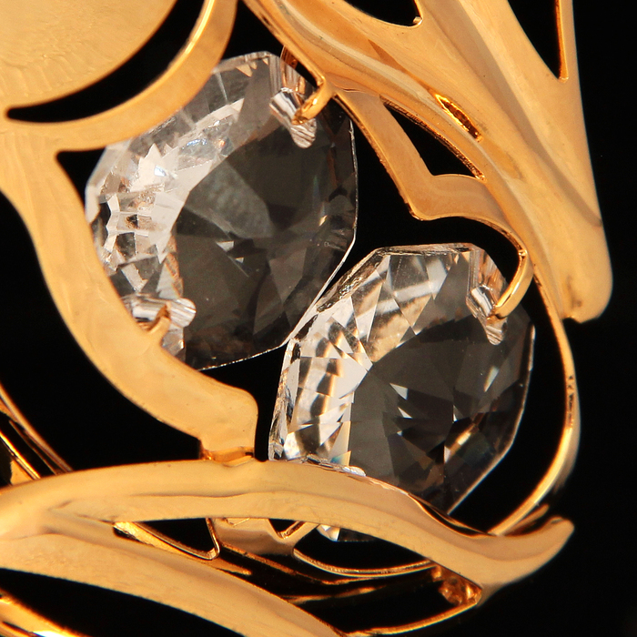 Сувенир «Лягушка», 3х5х6 см, с кристаллами Сваровски