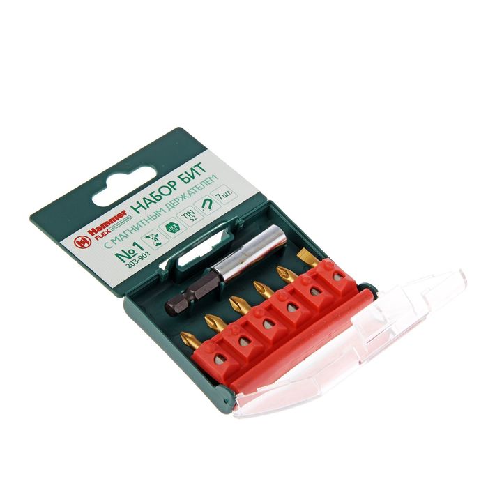 Набор бит Hammer Flex 203-901, PB set №1 (7 pcs) Ph/Pz/Sl, 7 шт.