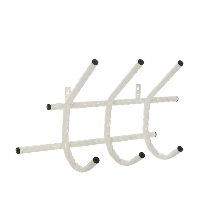 Вешалка настенная, цвет белый