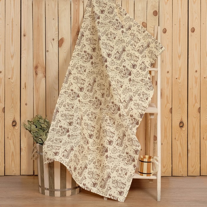 Полотенце для бани Collorista "Медведь" 80х 150 см,  хлопок вафельное полотно