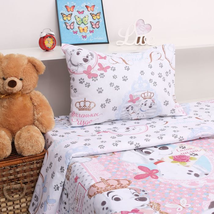 Постельное бельё 1,5 сп "Маленькое чудо" , размер 143х215 см, 150х214 см, 50х70 см -1 шт., 100% хлопок, бязь 125 г/м2