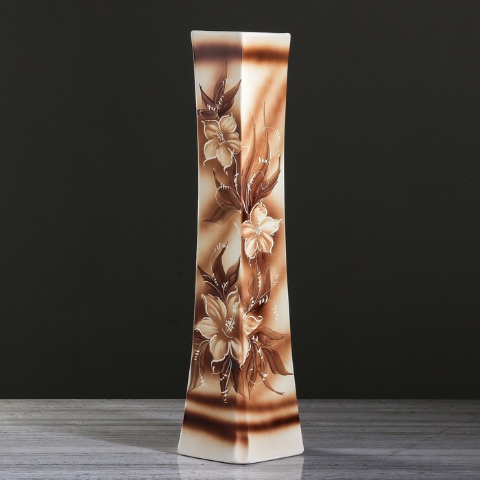 Ваза напольная "Айсберг" жемчуг, природа, микс