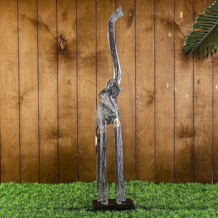 Сувенир дерево "Слон Гром" серый, 80 см